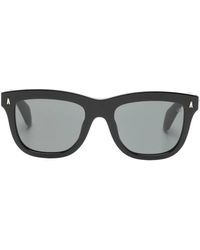 Moncler - Bronzz Logo-Plaque Rectangle-Frame Sunglasses - Lyst