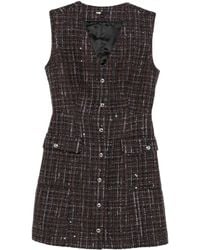 Maje - Vestido de tweed con botones - Lyst