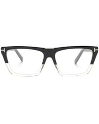 Tom Ford - Ft5912B Two-Tone Rectangle-Frame Glasses - Lyst
