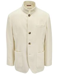 Brunello Cucinelli - Buttoned Corduroy Jacket - Lyst