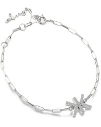KENZO - Logo-Charm Paperclip-Link Bracelet - Lyst