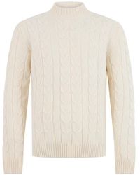 Slowear - Cable-Knit High-Neck Sweater - Lyst