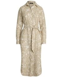 Ralph Lauren - Robe Mi-Longue À Fleurs - Lyst