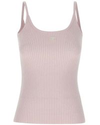 Courreges - Reedition Oberteil Aus Rippstrick - Lyst