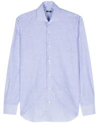 Barba Napoli - Striped Linen Cotton Shirt - Lyst