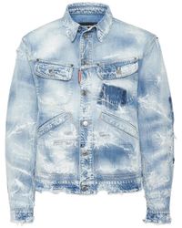 DSquared² - Gerafeld Denim Jack - Lyst
