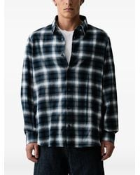 ARMANI EXCHANGE - Check-Pattern Long-Sleeve Shirt - Lyst