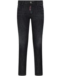 DSquared² - Logo-Patch Cotton-Blend Tapered Jeans - Lyst