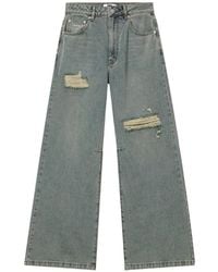 Izzue - Distressed Wide-Leg Jeans - Lyst