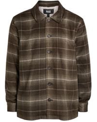 PAIGE - Telford Plaid-Pattern Button Shirt Jacket - Lyst