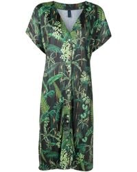 Lygia & Nanny - Artemis Leaf-Print Midi Dress - Lyst