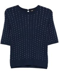 Maje - Embellished Crew-Neck T-Shirt - Lyst