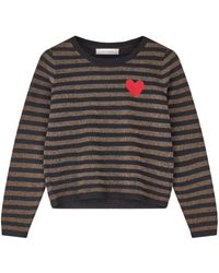 Chinti & Parker - Lurex Heart Breton Jumper - Lyst