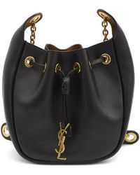 Saint Laurent - Supple Leather Bucket Bag - Lyst