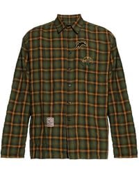 Song For The Mute - Check-Pattern Patch-Detail Shirt - Lyst