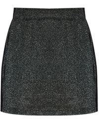 adidas - Lurex Stripe-Detail Mini Skirt - Lyst