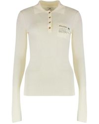 Elisabetta Franchi - Long-Sleeve Polo Shirt - Lyst