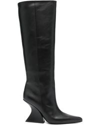 Mugler - 70 Mm Laarzen Met Bewerkte Hak En Puntige Neus - Lyst