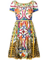 Dolce & Gabbana Abito stampato 'Majolica' - Multicolore