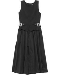 KARL LAGERFELD - Vestido midi con detalle de cinturón - Lyst