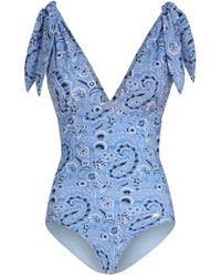 Etro - Paisley-print One-piece Swimsuit - Lyst