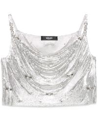 Versace - Aluminum Metal Mesh Tank Top - Lyst