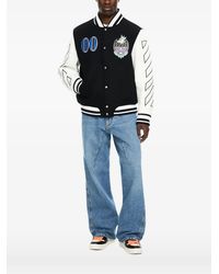 Off-White c/o Virgil Abloh - Royal Lea Varsity Jacket - Lyst
