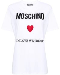 Moschino - Camiseta In Love We Trust - Lyst
