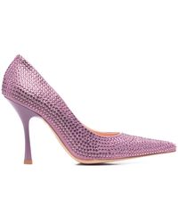 Liu Jo - X Leonie Hanne Crystal-Embellished Pointed-Toe Pumps - Lyst