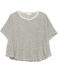 iBlues - Gestreept Peplum T-Shirt - Lyst