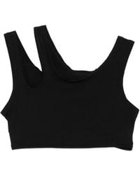 Yohji Yamamoto - Haut Crop À Découpes - Lyst