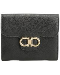 Ferragamo - Gancini-Plaque Leather Wallet - Lyst