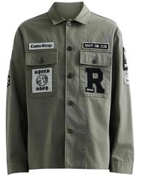 Replay - Patch-Details Button-Down Cotton Overshirt - Lyst