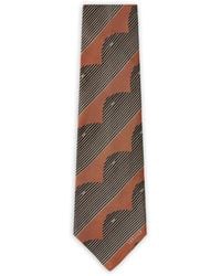 Versace - Printed Jacquard Silk Tie - Lyst