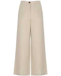 Emme - Emmpera High-Waisted Wide-Leg Trousers - Lyst