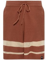 Palm Angels - Short En Maille À Rayures - Lyst