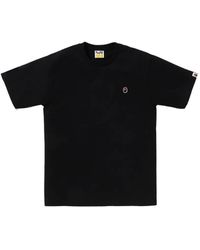 A Bathing Ape - T-Shirt One Point À Logo Brodé - Lyst