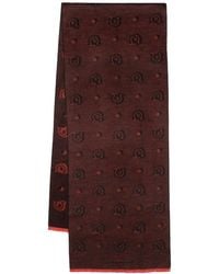 Ferragamo - Patterned-Jacquard Silk Scarf - Lyst