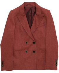 Fortela - Bastien Double-Breasted Linen Blazer - Lyst