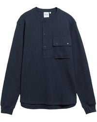 Barbour - Waffle-Knit Chest-Pocket Polo Shirt - Lyst