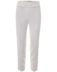 Elisabetta Franchi - Button-Flap Tailored Trousers - Lyst