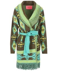 COLOUR MARKET® - Belted Intarsia-Knit Cardigan - Lyst