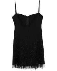 Nissa - Fringe-Detail Mini Dress - Lyst