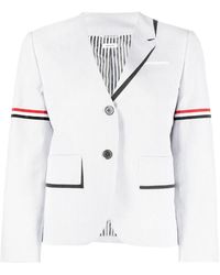 Thom Browne - Blazer A Righe Con Effetto Trompe L'Oeil - Lyst