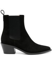 Gianvito Rossi - Wylie 45 Mm Suède Laarzen - Lyst