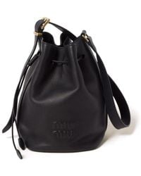 Miu Miu - Leather Bucket Bag - Lyst