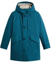 Woolrich - Impermeabile Con Cappuccio E Bottoni - Lyst