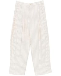 Hed Mayner - Pinstripe-Pattern Pleated Trousers - Lyst