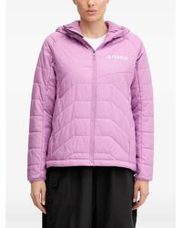adidas - Quilted Hooded Jacket - Lyst