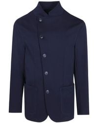 Emporio Armani - Asymmetric-Fastening Blazer - Lyst